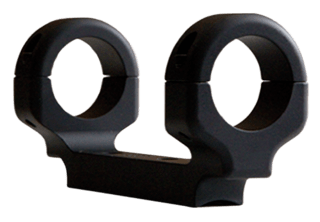 The DNZ Game Reaper High Scope Mount for Ruger American is meant for 30mm diameter tubes and is secured to the cope with one screw per side.